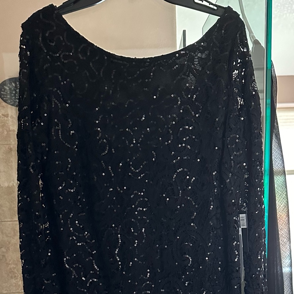Black Sequined Cocktail Christmas Party Dress - Picture 10 of 10